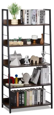 Immagine prodotto di Scaffale in metallo - Libreria - Scaffale a ripiani - Mobile contenitore - Espositore - 5 ripiani - Struttura in metallo robusta