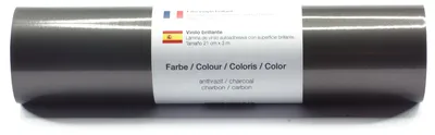 Produktbild von Kreativplotter Vinylfolie glänzend ANTRAZIT 21x300 cm