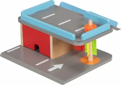 Productafbeelding van Goki Houten Parkeergarage - Speelgoedparkeergarage voor de stad