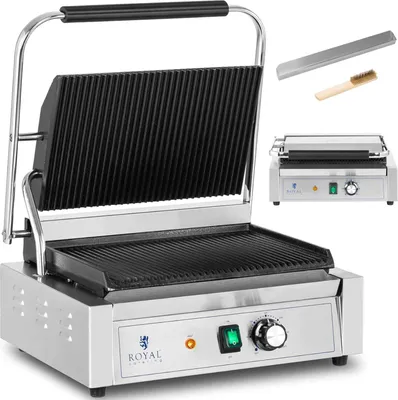 Produktbild von Elektrischer Kontaktgrill mit Rillen 33 x 22 cm 2200 W