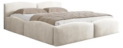 Produktbild von MIRJAN24 Polsterbett Mirala, Dopellbett mit Bettkasten, Leistenlattenrost aus Holz (Farbe: Lumo 55, Größe: 140x200 cm)