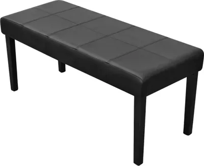 Image de vidaXL Banc Noir Similicuir de haute qualité