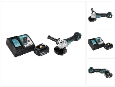 Zdjęcie produktu dla Makita DGA 517 RM1 akumulatorowa szlifierka kątowa 18 V 125 mm bezszczotkowa + 1x akumulator 4,0 Ah + ładowarka