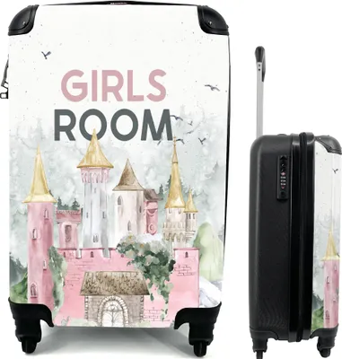 Produktbild von MuchoWow® MuchoWow® Koffer Handgepäck Trolley Rollkoffer Kleine Reisekoffer mit 4 Rollen - Sprichwörter - Mädchenzimmer - Mädchen - Zitate - Kinder - Baby - Mädchen - Cabin Size < 55x40x23 cm & 55x40x