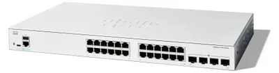 Immagine prodotto di Cisco Catalyst 1300-24T-4G - Switch - L3 - gestito - 24 x 10/100/1000Base-T + 4 x Gigabit SFP - montabile a rack