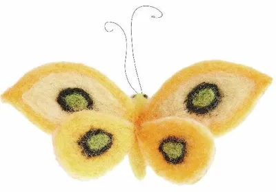 Produktbild von Aufhänger Filz-Schmetterling Gelb 10 x 10,5 x 7cm