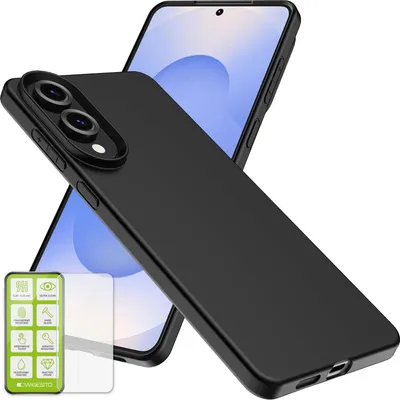 Obrázek produktu pro Pro Samsung Galaxy S25 Edge 5G Silikonové TPU pouzdro na mobilní telefon Black + ochranné sklo H9