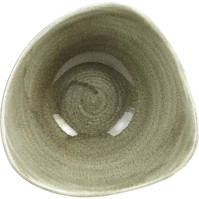 Produktbild von CHURCHILL Stonecast Burnished Green Teller tief, triangle, ø: 153 mm