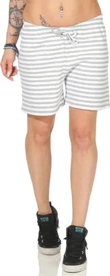 Obrázek produktu pro Dámské letní ležérní šortky Hotpants Loose; Grey-White S