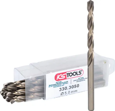 Produktbild von KS TOOLS 330.3050 HSS-G Co 5 Spiralbohrer, 5mm, 10er Pack