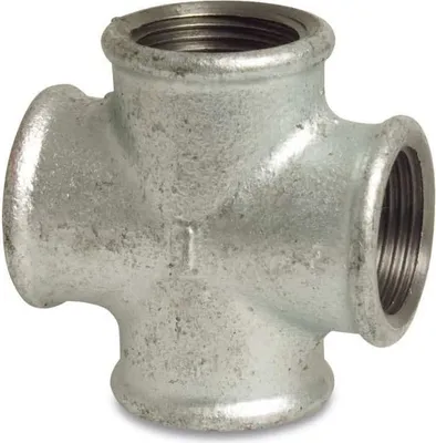 Produktbild von Gewindefitting Temperguss Kreuzstück 3/8" IG x 3/8" IG x 3/8" IG x 3/8" IG