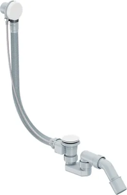 Zdjęcie produktu dla Syfon wannowy Simple 2.0 automatyczny 80 cm, biały połysk - elegancja i funkcjonalność