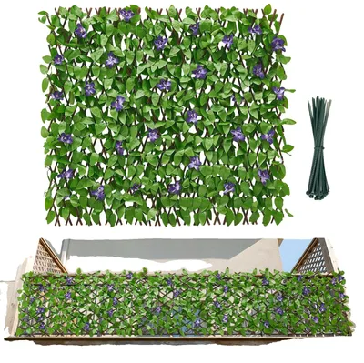 Obrázok produktu pre VEVOR Umelý živý plot 64,9 x 310 cm, 2-dielna sada, rastlinná stena, rozťahovateľný paravan, plot na ochranu súkromia, živý plot, umelé rastliny, obklad balkóna na svadby, vonkajšie záhrady, zadné dvory
