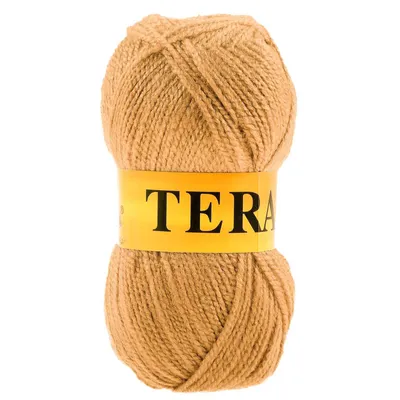Produktbild von 100g Strickgarn TERA Uni Strickwolle Handstrickgarn Klassikgarn Farbwahl 1/2, Farbe:16 braunbeige