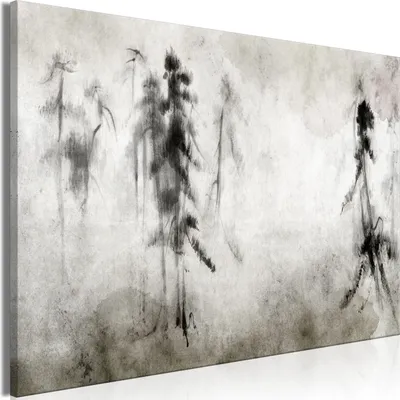 Produktbild von Italienischer Leinwand Leinwandbild - Mysterious Tact of Nature (1 Part) Wide 60x40 cm Blätter b-C-0809-b-a