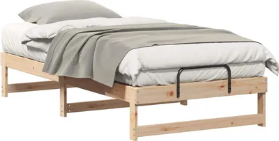 Produktbild von vidaXL Bettrahmen Braun 90 x 200 cm Massives Kiefernholz