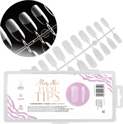 Immagine prodotto di Flexi Tips Molly Nails punte ovali per l'estensione rapida delle unghie, 240 pezzi