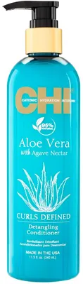 Image de CHI Aloe Vera Curls Defined Detangling Conditioner Après-shampoing lissant pour un démêlage facile 340 ml