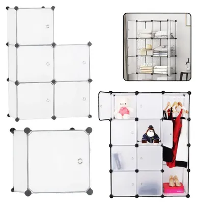 Produktbild von Modulares Schuhregal 5 Fächer transparent Stecksystem