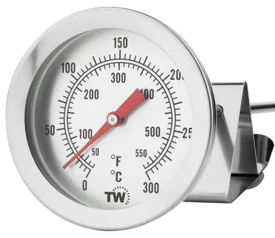 Zuckerthermometer mit 145 mm Sonde und Clip, 0–300 °C