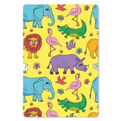 Produktbild von MuchoWow® Mauspad Mousepad Flamingo - Tiere - Muster 40x60 cm - Mousepads - Maus Mat - Pad - Mausunterlage - Schreibtisch Accesoire