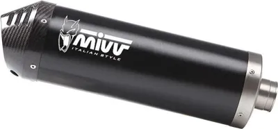 Produktbild von MIVV OVAL Slip-On Auspuff mit schwarzem Carbon-Endstück für KTM 690 SMC R