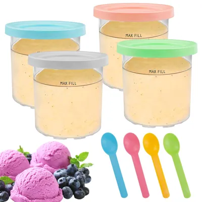 Produktbild von 4 Eisbehälter für die Eismaschine, auslaufsicher und spülmaschinenfest