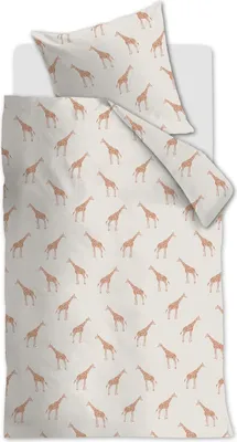 Produktbild von Ambiante Renforcé-Bettwäsche-Garnitur Giraffa Farbe Sand Größe 155x220+80x80