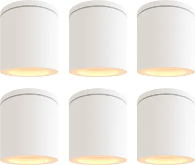 Produktbild von Ledvion 6er Set LED Aufbauspot IP54 Weiss GU10 Fassung ohne Leuchtmittel