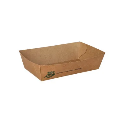 Produktbild von 14400 Pommes-Frites Snacktrays, Pappe pure 3,5 cm x 7 cm x 12 cm braun 100% Fair mittel