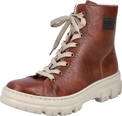 Produktbild von Rieker Damen Schnürboot Stiefelette Schnürung Warmfutter Z7442, Größe:37 EU, Farbe:Braun