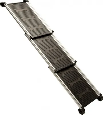 Produktbild von 4pets EasySteps, Haustierrampe, Draußen, Hund, Schwarz, Grau, Einfarbig, 100 kg