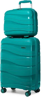 Produktbild von Famanu Kofferset 2-teilig mit Hartschale und TSA-Schloss - Leichtgewicht mit Rollen - 14" und 20"