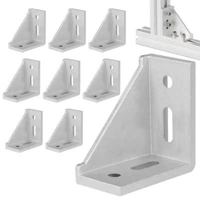 Obrázek produktu pro 8 kusů hliníkových úhelníků, 40 x 80 mm, hliníkový profil