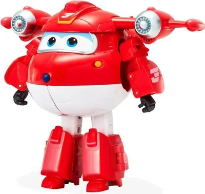 Zdjęcie produktu dla Figurka Super Wings Transforming Jett Supercharge 12 cm - Transformowalna i łączona - EU740283