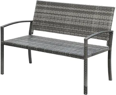 Produktbild von Famanu Gartenbank mit Stahlrahmen - 2-Sitzer in Grau