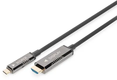 Produktbild von Digitus 4K USB Typ - C auf HDMI AOC Adapterkabel, 15 m, USB Typ-C, HDMI Typ A (Standard), Stecker, Stecker, Gerade