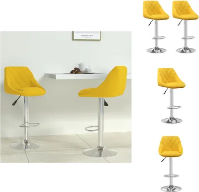 Produktbild von vidaXL Barhocker 2 Stk. Senfgelb Samt -  Barhocker
