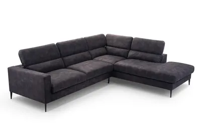Produktbild von AX LIVING Sofa Dunkelgrau Jolandi Couch L Form Ecksofa 300 cm breit R