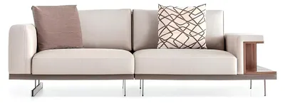 Produktbild von Modernes Beiges Ecksofa Luxus L-Form Couch Stoffsofas Wohnzimmermöbel