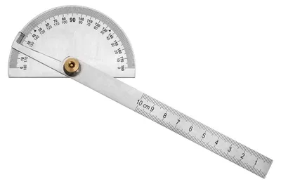 Produktbild von Winkelmesser Winkelmaß Gradmesser - Edelstahl - 0-180° - 100 mm