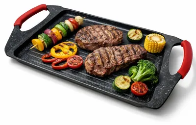 Induktions-Grillpfanne 45,5x27 cm, antihaft, Alu-Druckguss
