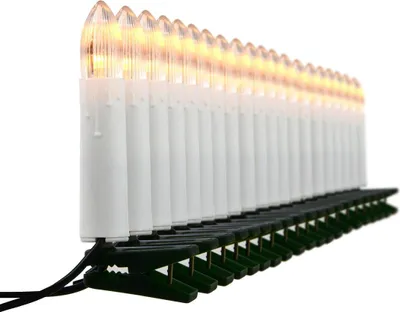 Produktbild von Nipach GmbH 20er LED Lichterkette Baumbeleuchtung Christbaumkerzen warmweiß Weihnachtsbaumkerzen Weihnachtsbaumlichter Weihnachtsbaumbeleuchtung Weihnachtsdeko grünes Kabel Xmas