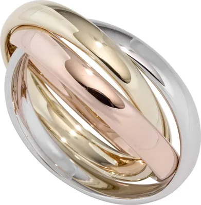 Produktbild von JOBO Damen Ring verschlungen 585 Gelbgold Weißgold Rotgold tricolor dreifarbig Größe 54