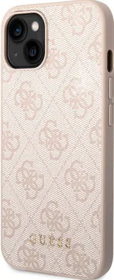 Produktbild von Guess GUHCP14SG4GFPI iPhone 14 6,1" ružový tvrdý obal 4G Metal Gold Logo