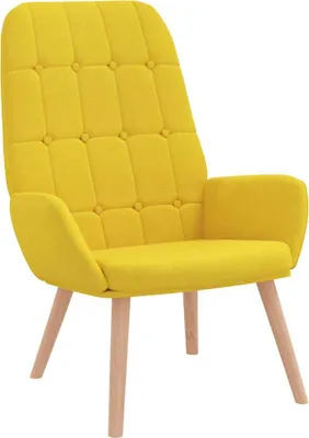 Immagine prodotto di vidaXL Poltrona relax in tessuto giallo chiaro