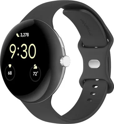 Productafbeelding van imoshion Siliconen⁺ bandje voor de Google Pixel Watch 5 / 4 / 3 (45 mm) - Maat S - Zwart