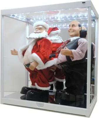 Produktbild von Modellauto Vitrine 1:6 LED Beleuchtet mit Spiegel Weiss