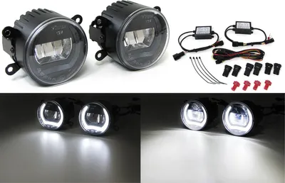 Produktbild von 2x LED Tagfahrlicht Nebelscheinwerfer 90mm R87 DRL Schwarz für Citroen