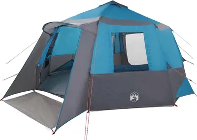 Immagine prodotto di vidaXL Tenda cabina 12 persone blu e grigio 500 x 500 x 294 cm